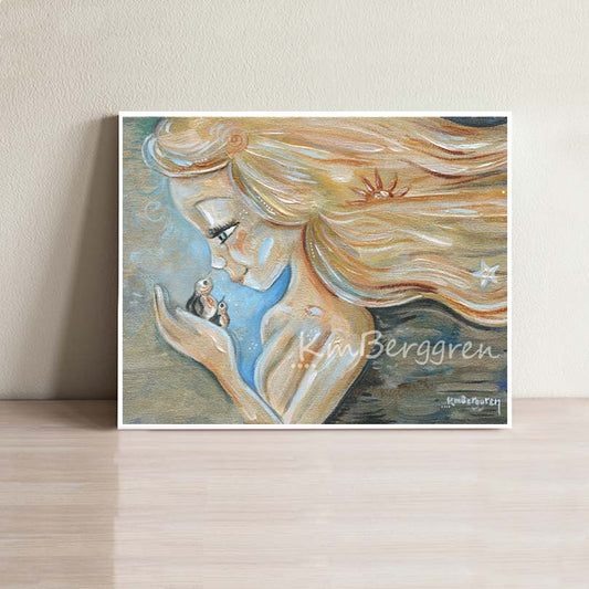 EverLove ~ The Whisper Keeper - Woman & Birds Art Print