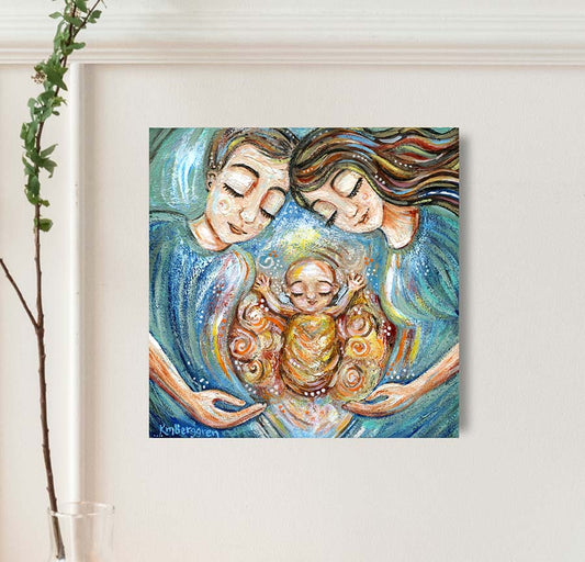 ►ONE AVAILABLE!◄ Fear Not, Precious One - Original 10x10 inch Angel Painting on Canvas