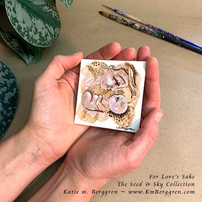 ►SOLD◄ For Love's Sake - Original Miniature Fine Art Painting on Paper