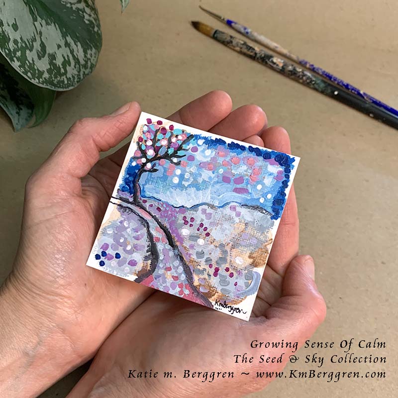 ►SOLD◄ Growing Sense Of Calm - Original Miniature Fine Art Painting on Paper
