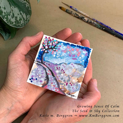 ►SOLD◄ Growing Sense Of Calm - Original Miniature Fine Art Painting on Paper