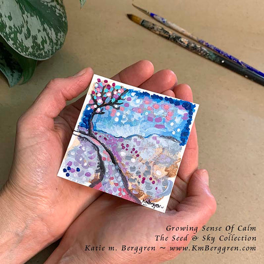 ►SOLD◄ Growing Sense Of Calm - Original Miniature Fine Art Painting on Paper