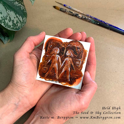 ►ONE AVAILABLE◄ Held High - Original Miniature Fine Art Painting on Paper