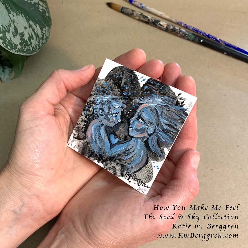 ►ONE AVAILABLE◄ How You Make Me Feel - Original Miniature Fine Art Painting on Paper