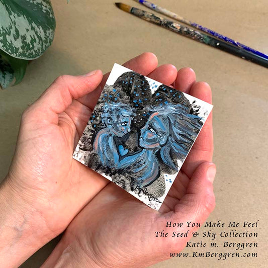 ►ONE AVAILABLE◄ How You Make Me Feel - Original Miniature Fine Art Painting on Paper