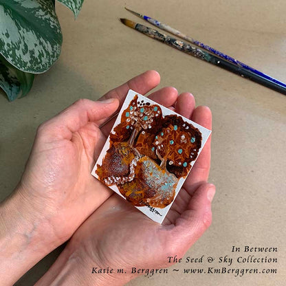 ►SOLD◄ In Between - Original Miniature Fine Art Painting on Paper