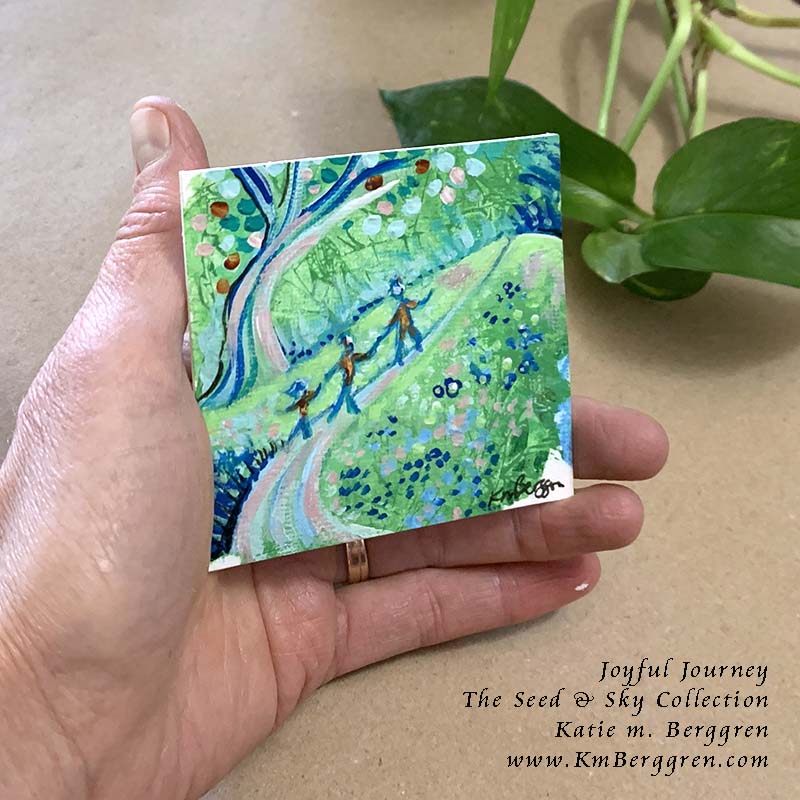 ►SOLD◄ Joyful Journey - Original Miniature Fine Art Painting on Paper