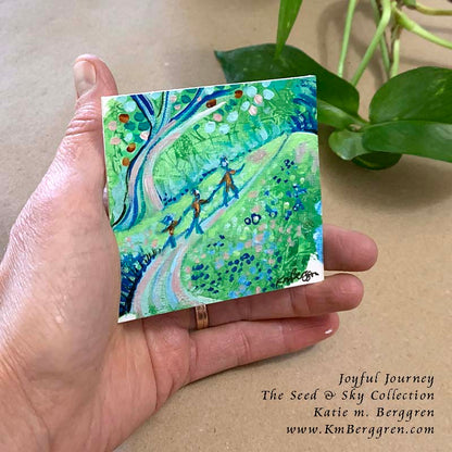 ►SOLD◄ Joyful Journey - Original Miniature Fine Art Painting on Paper
