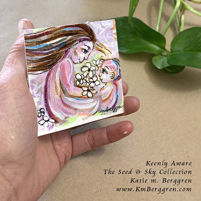 ►SOLD◄ Keenly Aware - Original Miniature Fine Art Painting on Paper