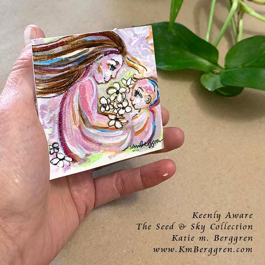 ►SOLD◄ Keenly Aware - Original Miniature Fine Art Painting on Paper