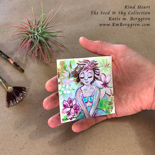 ►ONE AVAILABLE◄ Kind Heart - Original Miniature Fine Art Painting on Paper