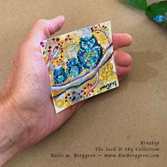►SOLD◄ Kinship - Original Miniature Fine Art Painting on Paper