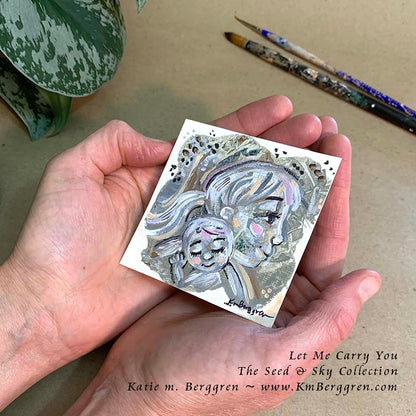 ►ONE AVAILABLE◄ Let Me Carry You - Original Miniature Fine Art Painting on Paper