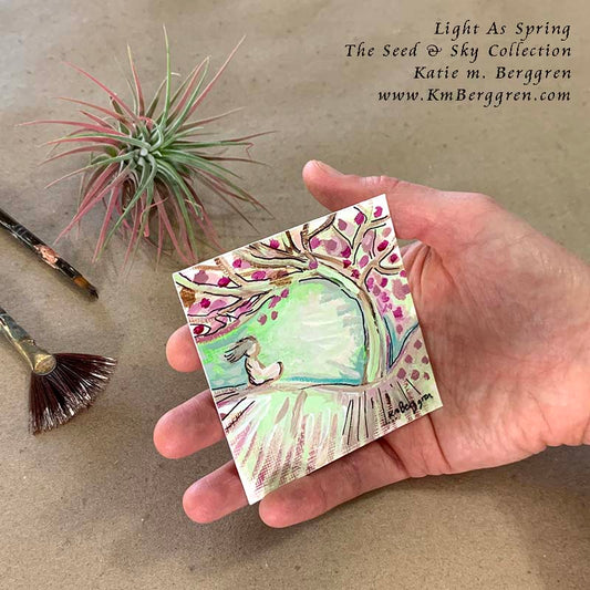 ►SOLD◄ Light As Spring - Original Miniature Fine Art Painting on Paper