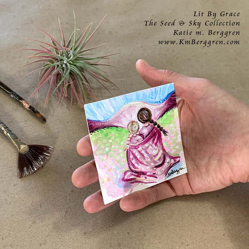 ►SOLD◄ Lit By Grace - Original Miniature Fine Art Painting on Paper