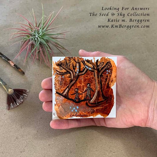 ►ONE AVAILABLE◄ Looking For Answers - Original Miniature Fine Art Painting on Paper
