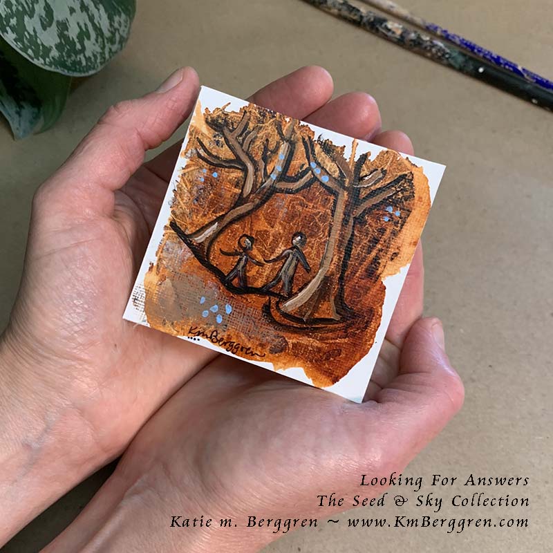 ►ONE AVAILABLE◄ Looking For Answers - Original Miniature Fine Art Painting on Paper