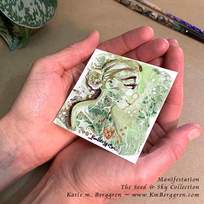 ►SOLD◄ Manifestation - Original Miniature Fine Art Painting on Paper