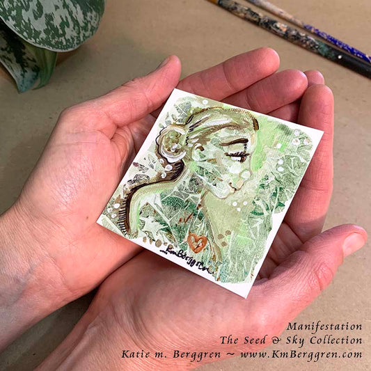 ►SOLD◄ Manifestation - Original Miniature Fine Art Painting on Paper