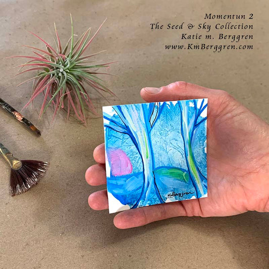►ONE AVAILABLE◄ Momentum 2 - Original Miniature Fine Art Painting on Paper