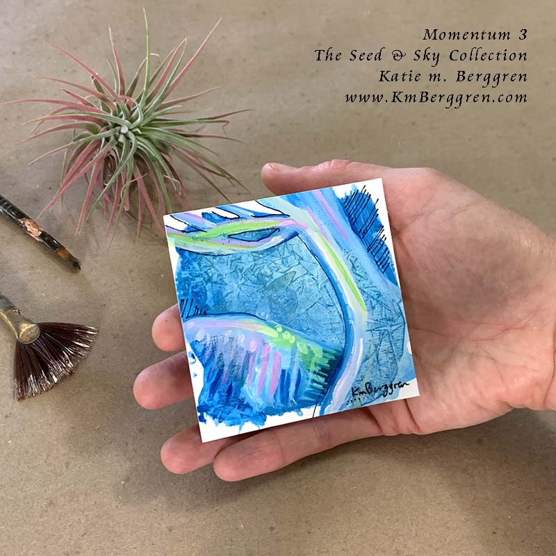 ►ONE AVAILABLE◄ Momentum 3 - Original Miniature Fine Art Painting on Paper