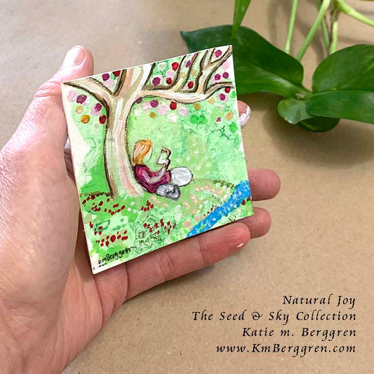 ►SOLD◄ Natural Joy - Original Miniature Fine Art Painting on Paper