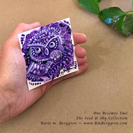 ►ONE AVAILABLE◄ One Becomes Two - Original Miniature Fine Art Painting on Paper