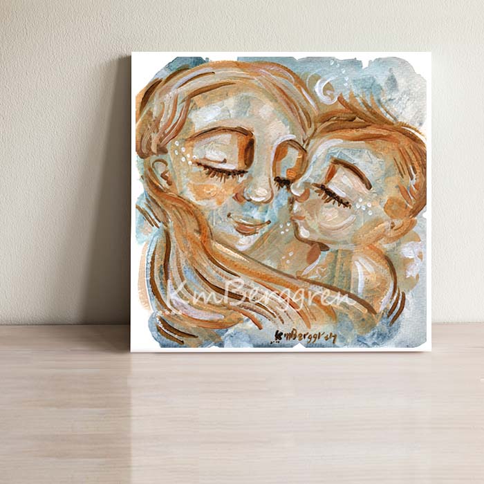 One Moment From Many - Red Haired Mother & Son Art Print