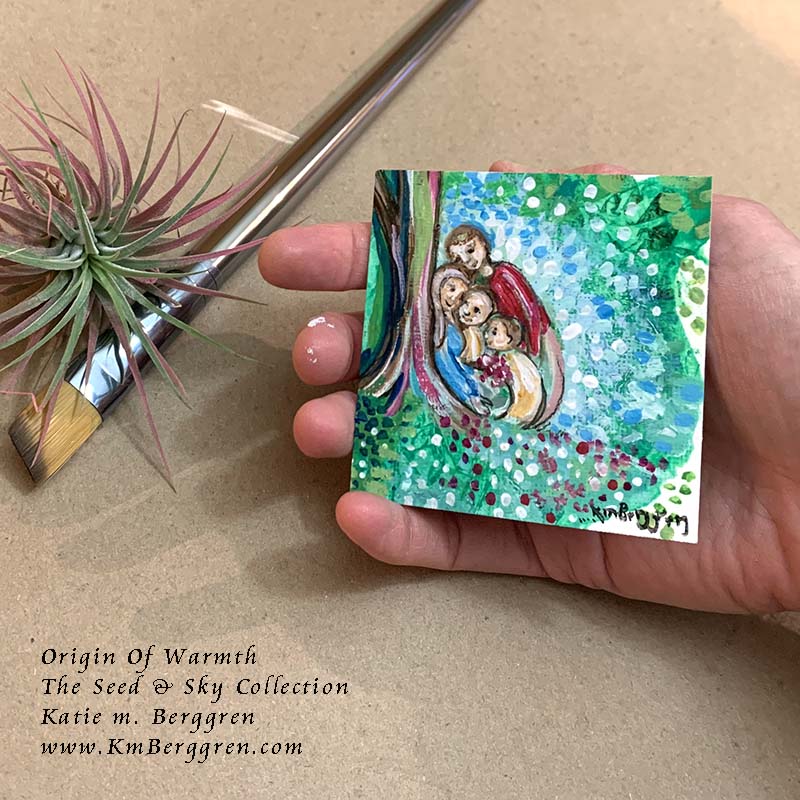 ►SOLD◄ Origin Of Warmth - Original Miniature Fine Art Painting on Paper