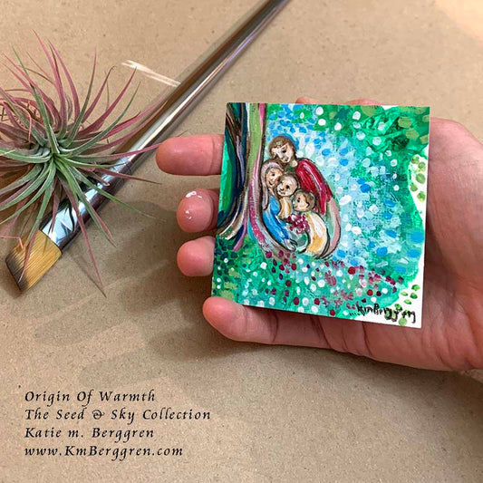 ►SOLD◄ Origin Of Warmth - Original Miniature Fine Art Painting on Paper
