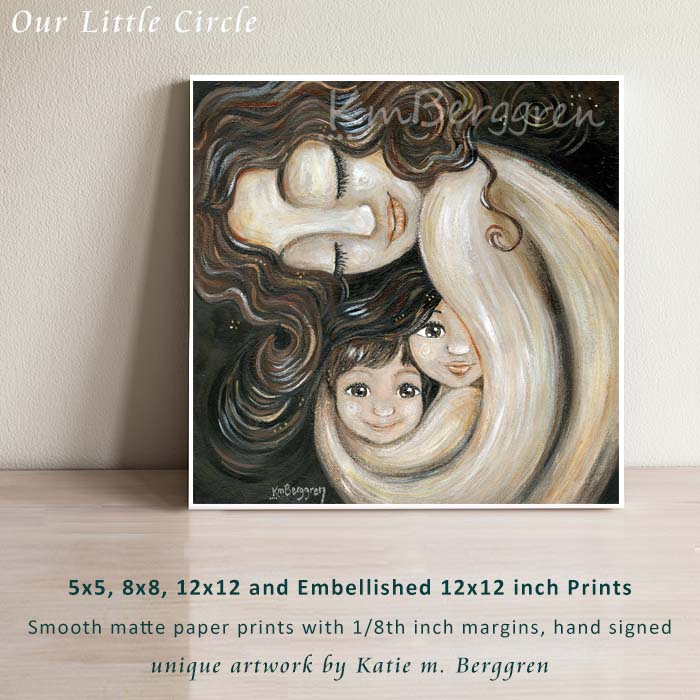 Mama hugging two children, family love art. Unique and Special Gifts for Women and Moms, bi-racial children and mother, brown and black hair family, brother gift, sister gift, mom of two gift for mothers day