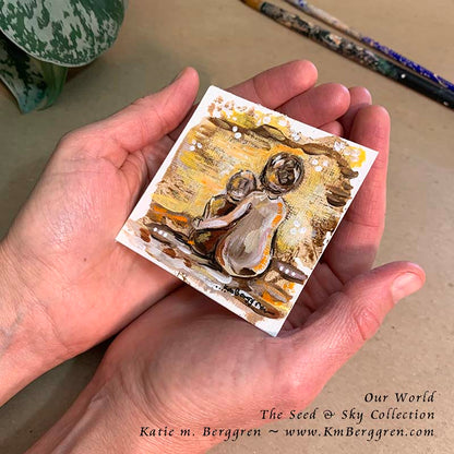 ►ONE AVAILABLE◄ Our World - Original Miniature Fine Art Painting on Paper