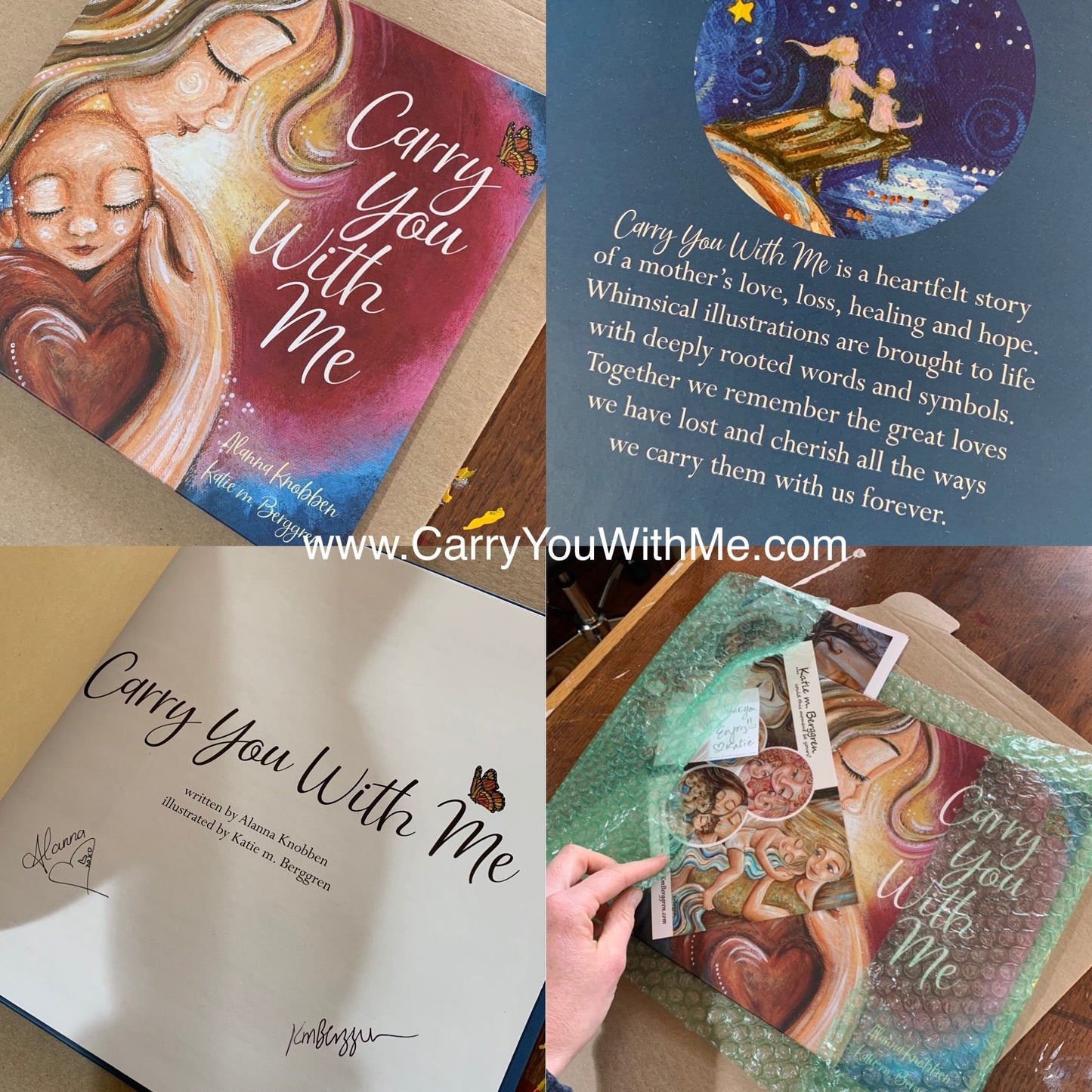 *DISCOUNTED SET* Due to Lightly Dented Book Corner ~ Save $11 ♥ Carry You With Me - Condolence Gift Set, Illustrated Story Book Journey of Love, Loss & Hope