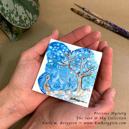 ►SOLD◄ Precious Mystery - Original Miniature Fine Art Painting on Paper