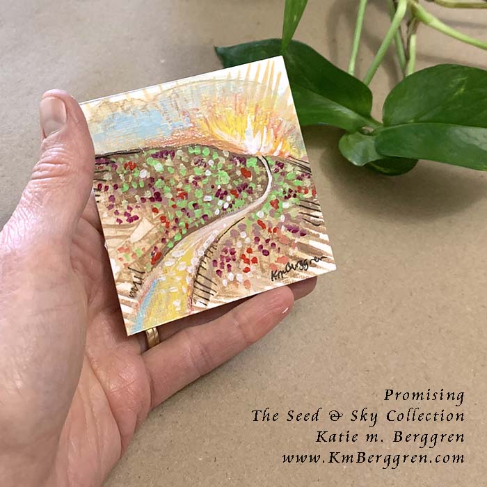►SOLD◄ Promising - Original Miniature Fine Art Painting on Paper
