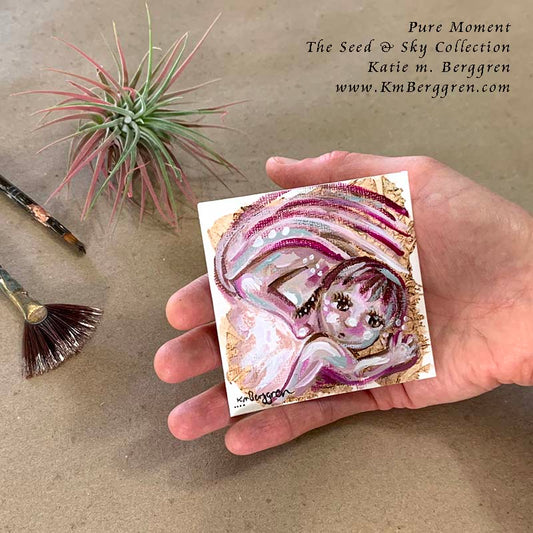►SOLD◄ Pure Moment - Original Miniature Fine Art Painting on Paper