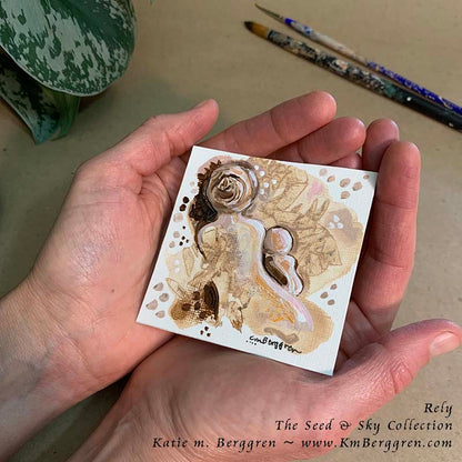 ►SOLD◄ Rely - Original Miniature Fine Art Painting on Paper