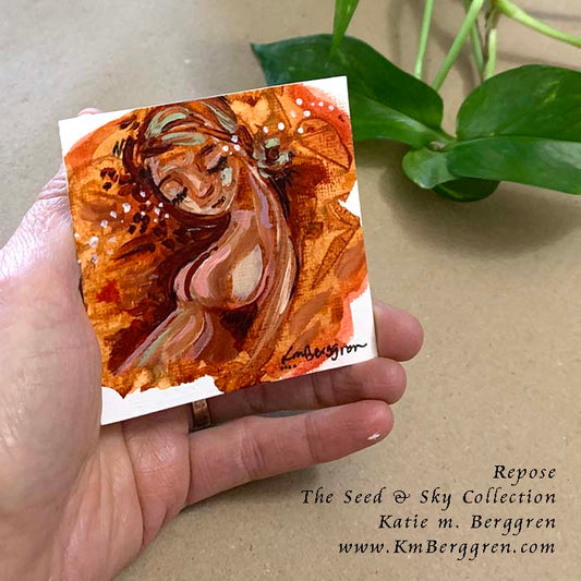 ►ONE AVAILABLE◄ Repose - Original Miniature Fine Art Painting on Paper