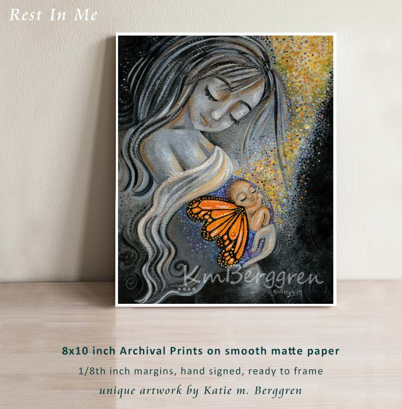 mother pregnant with butterfly baby, winged baby in womb, stillbirth, loss of baby, loss mom, mother with stillborn baby, condolence gift for mother who lost baby, black and white art with orange butterfly, monarch butterfly baby, spirit of god angel baby, baby in spirit, baby in heaven