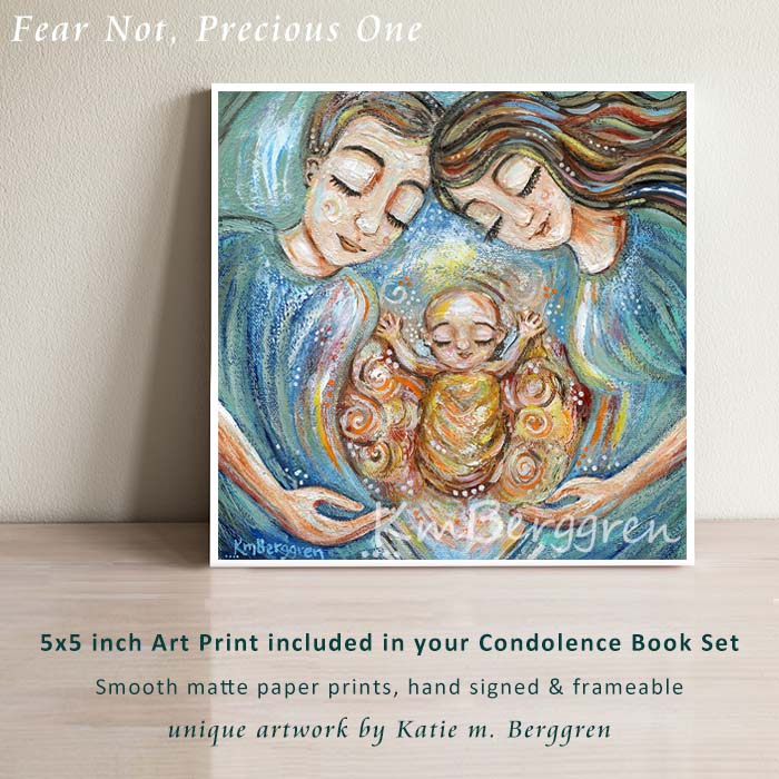 mother and father after baby loss, gift for mom and dad after miscarriage or stillbirth, angel baby art, man and woman with winged baby condolence gift for loss mom