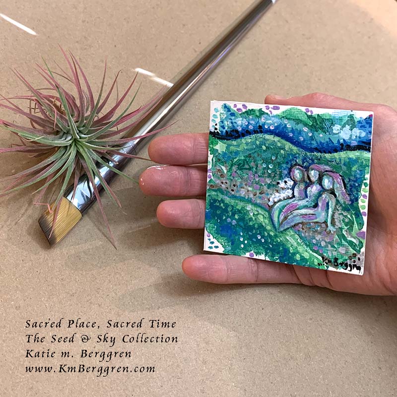 ►SOLD◄ Sacred Place, Sacred Time - Original Miniature Fine Art Painting on Paper