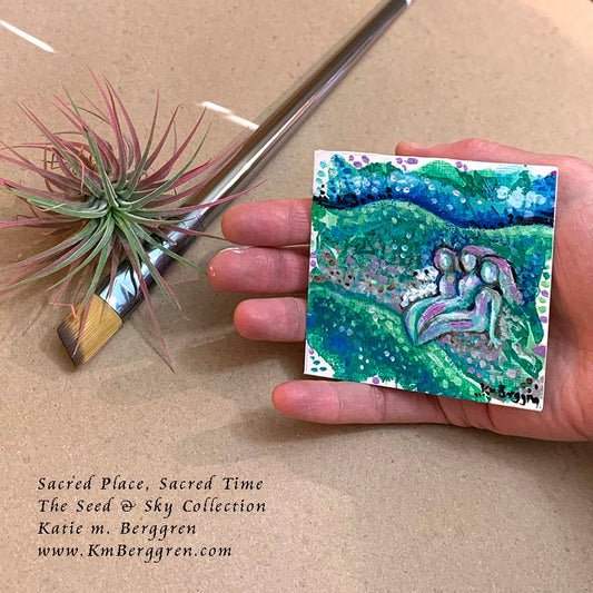 ►SOLD◄ Sacred Place, Sacred Time - Original Miniature Fine Art Painting on Paper