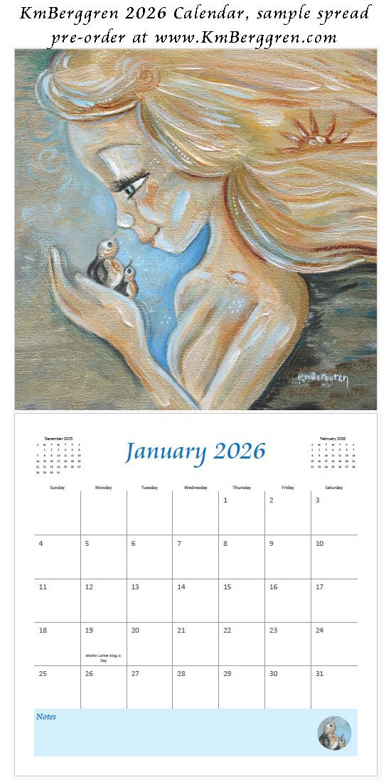 art calendar 2026, km berggren art calendar, mother child calendar, calendar for moms, planner for moms, keepsake calendar, collectible calendar, mom and baby art, calendar for families, calendar for mothers, new baby calendar, new baby gift, new mom gift, push gift artwork, family of 5 painting, mother and two kids, 2 kids artwork, mom and babies painting, paintings of women, art for women