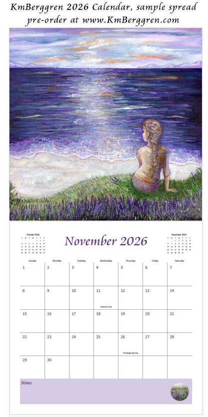 art calendar 2026, km berggren art calendar, mother child calendar, calendar for moms, planner for moms, keepsake calendar, collectible calendar, mom and baby art, calendar for families, calendar for mothers, new baby calendar, new baby gift, new mom gift, push gift artwork, family of 5 painting, mother and two kids, 2 kids artwork, mom and babies painting, paintings of women, art for women