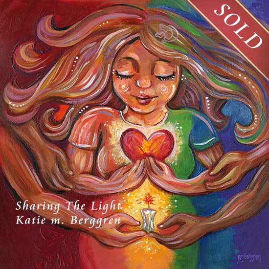 expectant mother with rainbow and big heart, support from family for ivg pregnancy, fertilization artwork, ivf gift, assisted fertilization artwork, mother pregnant with rainbow baby gift, artwork of rainbow pregnancy, kmberggren, km berggren, little miracle milestones art for the book, rafaella elias poetry inspired art painting by kmberggren