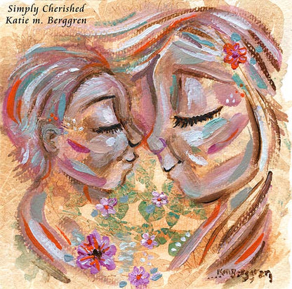 Simply Cherished - Original 6x6 Painting on Paper OR Print (hidden, email subs only)