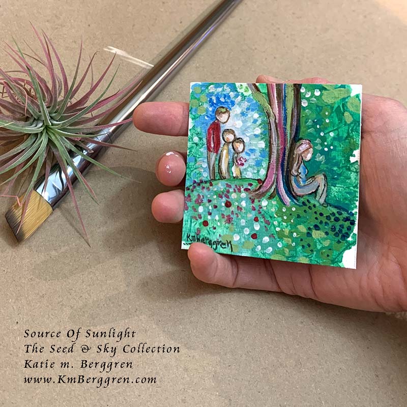 ►SOLD◄ Source Of Sunlight - Original Miniature Fine Art Painting on Paper