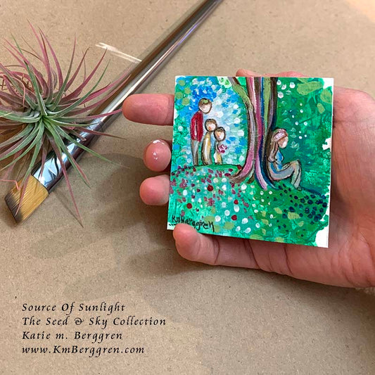 ►SOLD◄ Source Of Sunlight - Original Miniature Fine Art Painting on Paper