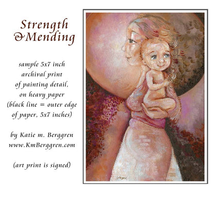 wall decor for women, art of protection, confident strong woman, warrior woman art, warrior mother art, warrior femail, inspirational girl art, wall art for women therapist, artwork for hope and motivation, kmberggren, km berggren, kimberggren motherhood art