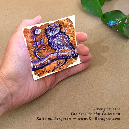 ►SOLD◄ Strong & Free - Original Miniature Fine Art Painting on Paper